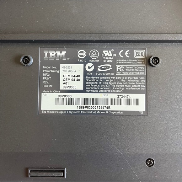 ✨HP✨ NWOT IBM KB-0225 Keyboard QWERTY PS/2 - Picture 4 of 7